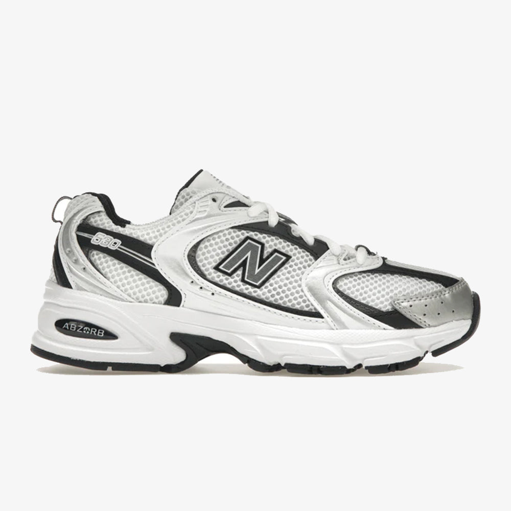 New Balance 530 White Silver Metallic Black